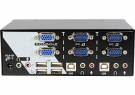 2 Ports Dual Monitor VGA KVM Switch with USB 2.0, Two-way Audio