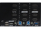 8K Quad Monitor DisplayPort 1.4 KVM Switch-rear
