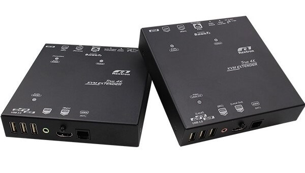 True 4K HDMI 2.0 HDBaseT 3.0 KVM Extender over CAT.x with PoH, Local Out, Audio, Serial, USB 2.0, 100M - EGBMU-M3210