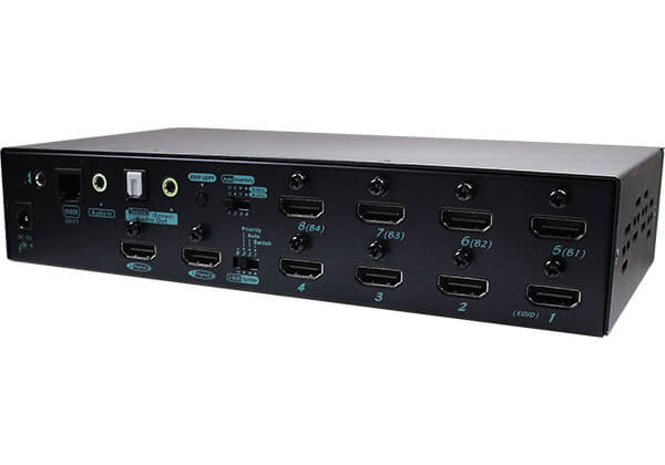 HDMI Switch Splitter combines the video Auto-switching with SPDIF, Audio Embedder, De-Embedder, EDID, IR, and Serial Control, VKSM-2108