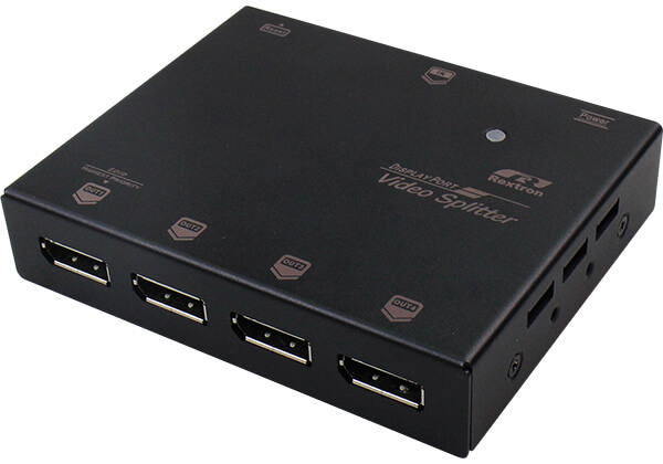 4 Ports True 4K DisplayPort Video Splitter with EDID and HDCP - 1