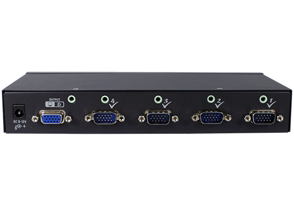 4 Ports VGA+Audio切換器