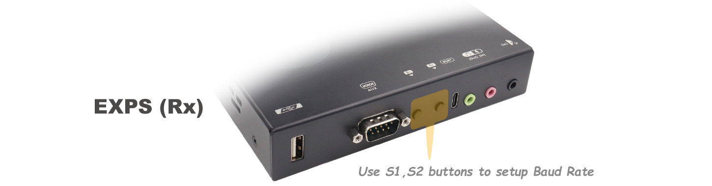 DisplayPort KVM訊號延長器-鮑率設定 DisplayPort KVM訊號延長器-鮑率設定