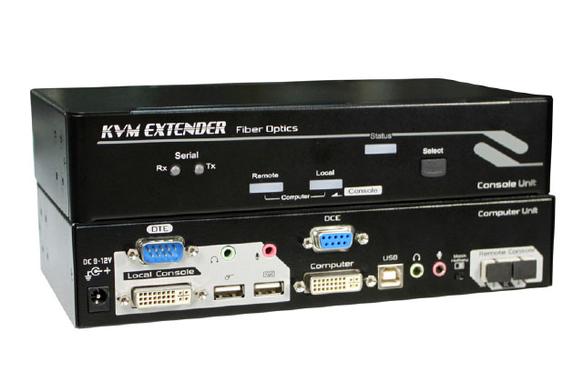 DVI KVM Fiber Extender