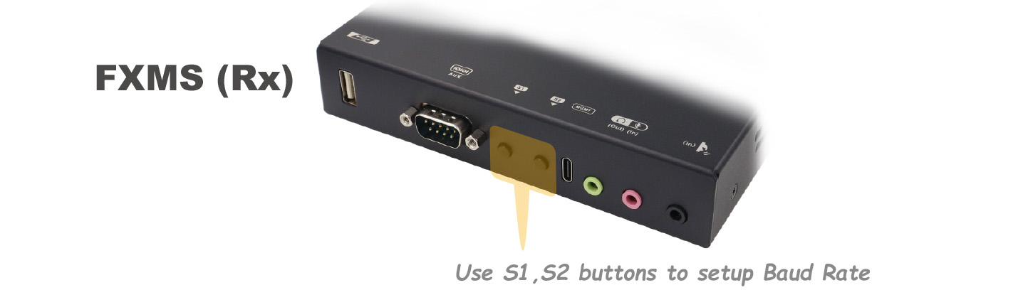 4K HDMI KVM Fiber Extender-Selectable Baud Rate Setting