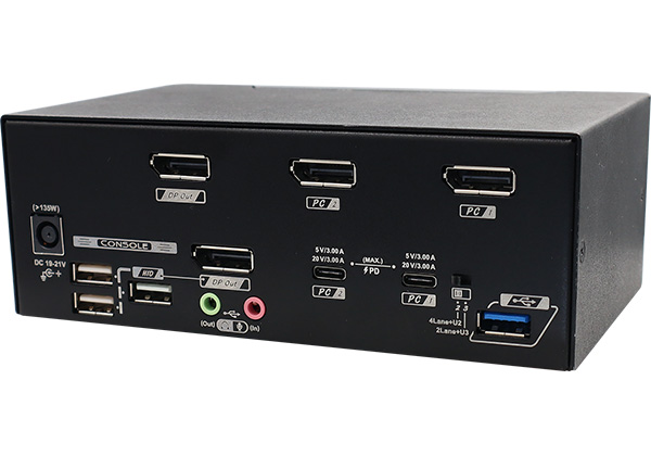 USB-C KVM Switch Docking Station for 2 Monitors and 2 Computers
