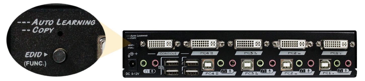 DVI KVM Switch with USB 2.0-EDID