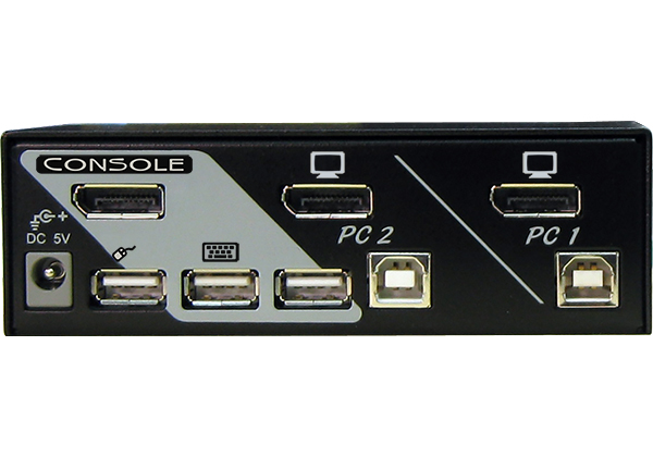 2 Ports 4K DisplayPort KVM Switch