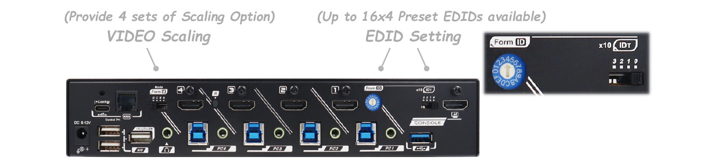 Seamless KVM Switch-EDID Scaler