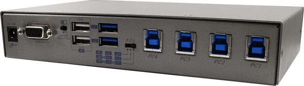 Programmable Industrial 4-port USB Switch for USB-C