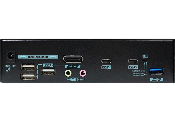 2-Port 4K DisplayPort & Audio KVM Switch with USB 3.0 Hub
