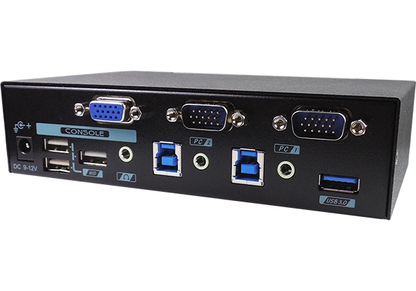 2-Port USB KVM Switch with Audio & Hotkey Functions - Rextron KAAG-E3112  Model