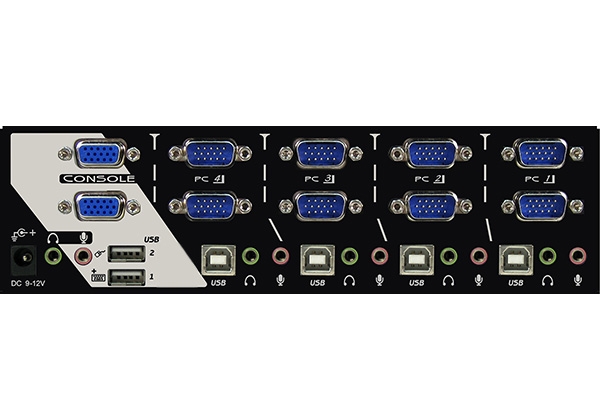 Dual Monitor VGA KVM Switch-rear